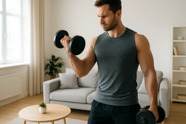 Vježbe za jačanje nadlaktica kod kuće u dnevnom boravku