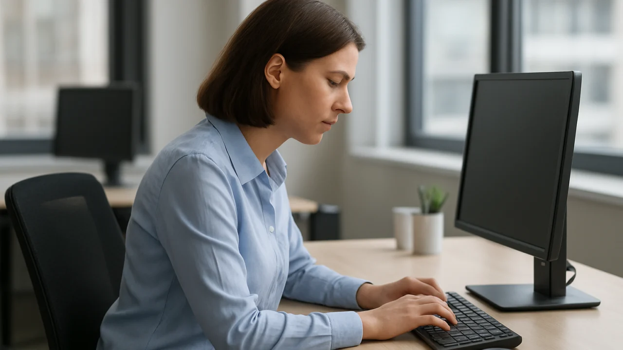 Nepravilno držanje tijela kod sjedećeg rada za računalom