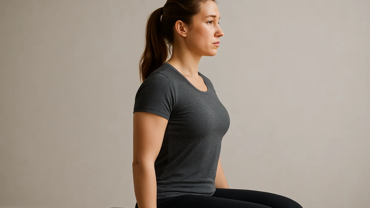 Vježba stiskanja lopatica u sjedećem položaju