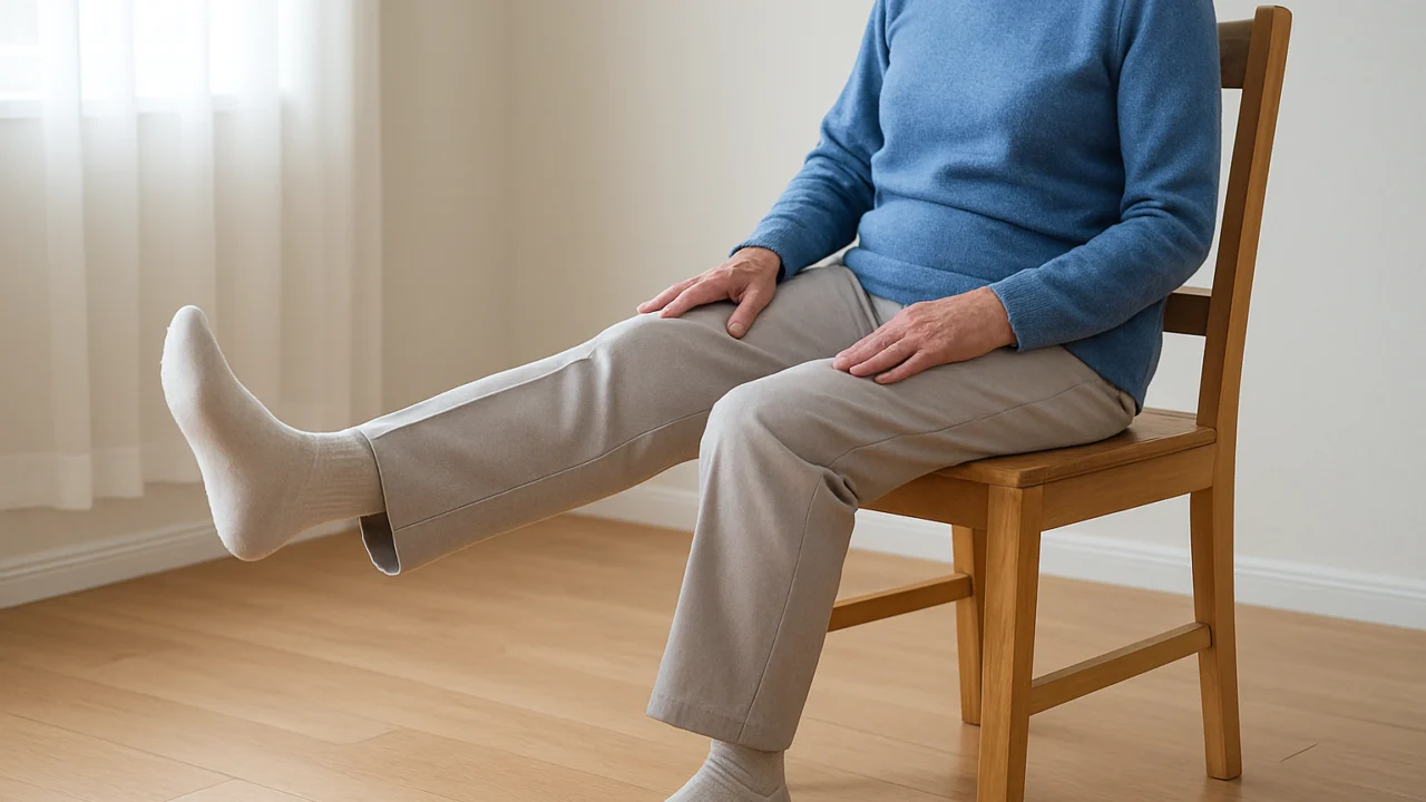 Primjer vježbi za noge u sjedećem položaju na stolici