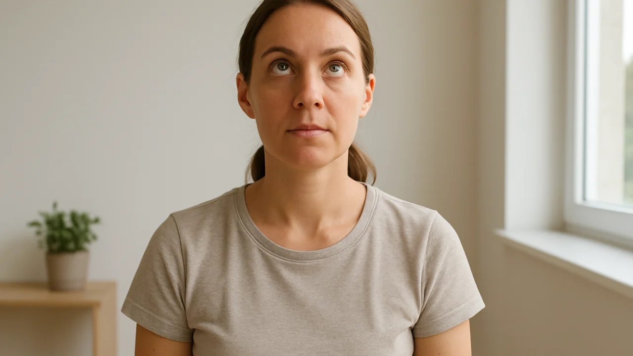 Primjer kruženja očima kao brze vježbe za smanjenje napetosti