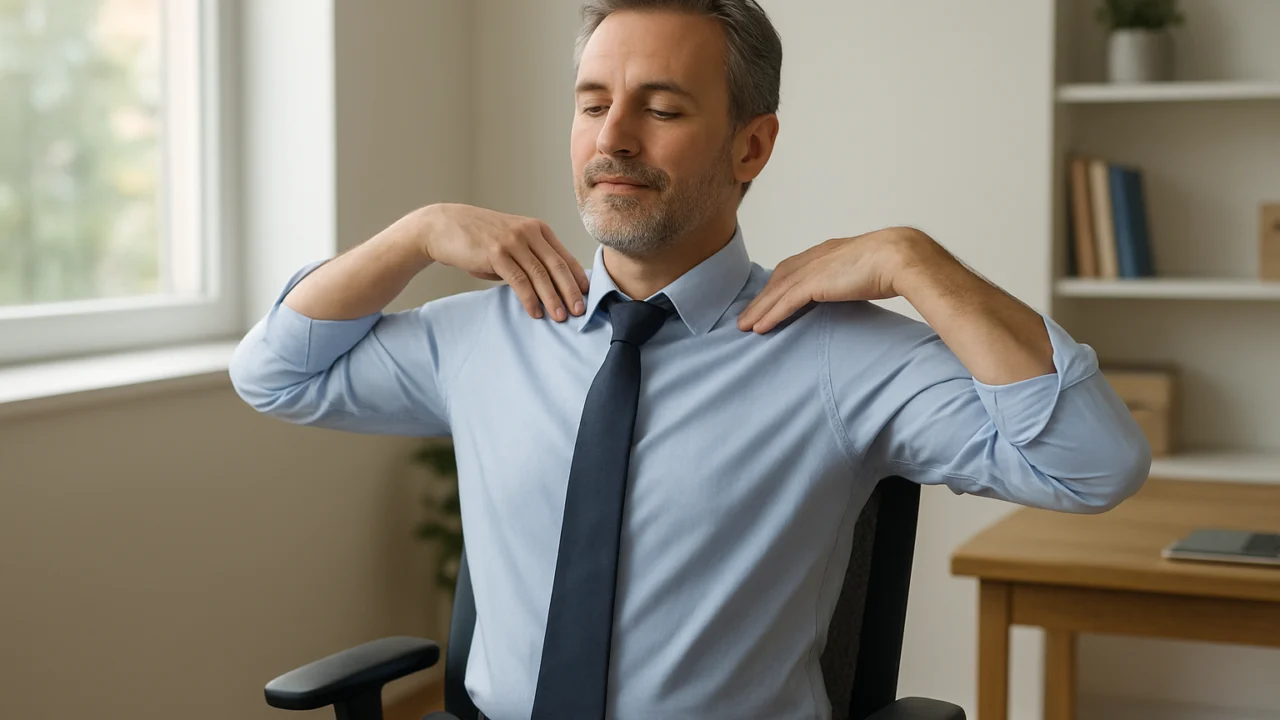 Lagane vježbe za ruke i ramena u sjedećem položaju tijekom pauze