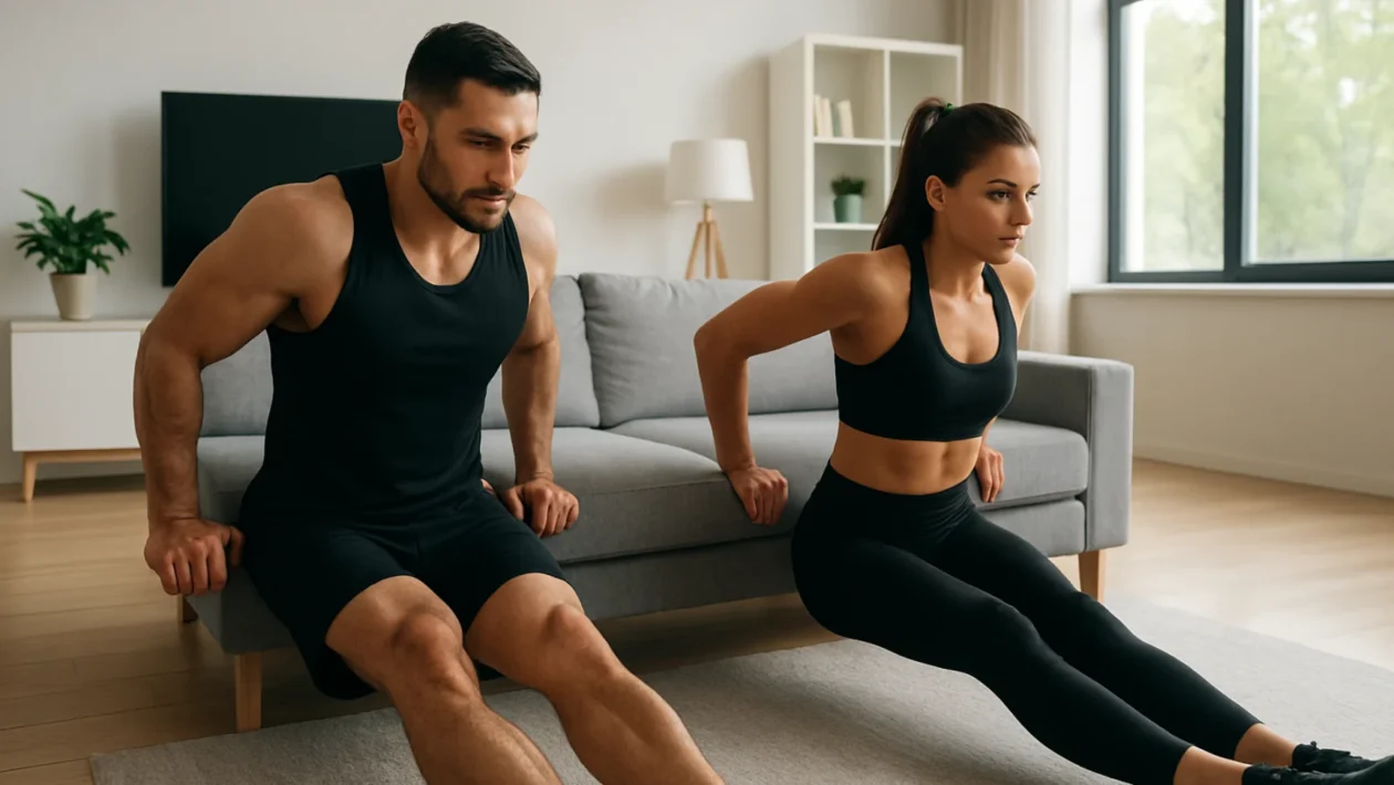 Vježbe za tricepse bez opreme kod kuće uz korištenje vlastite tjelesne težine