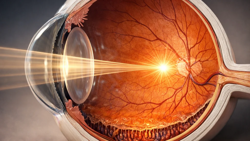 Ljudsko oko i mrežnica prilagođeni osjetljivosti na zelenu valnu duljinu