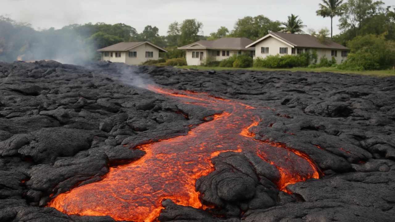 Sporo kretanje lave prema kućama na Havajima 2018. godine