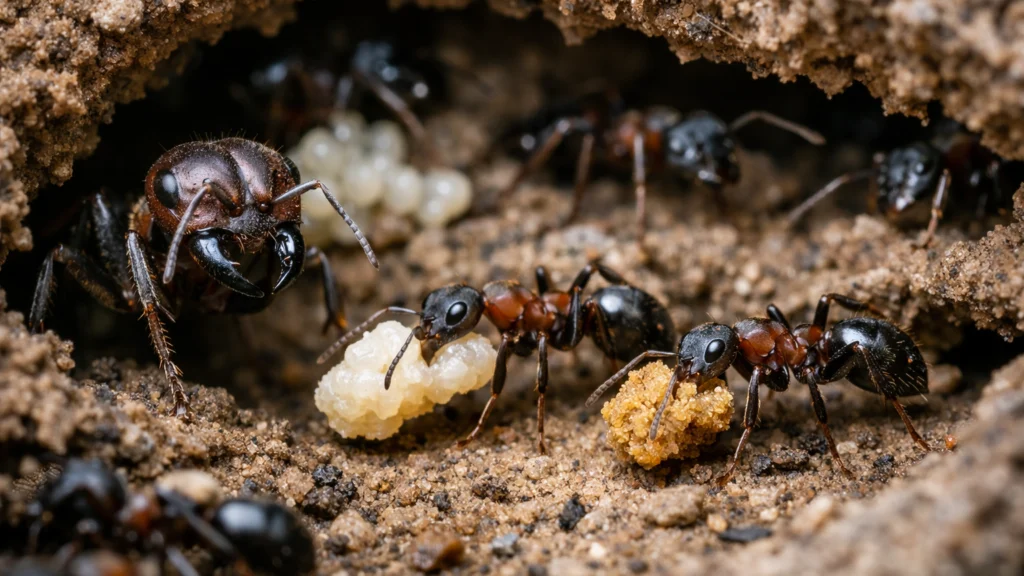 Podjela uloga unutar kolonije mrava s radilicama i vojnicima