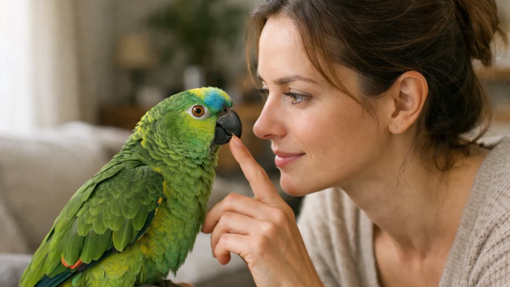 Učenje govora kod papige kroz svakodnevnu rutinu i blisku interakciju s vlasnikom