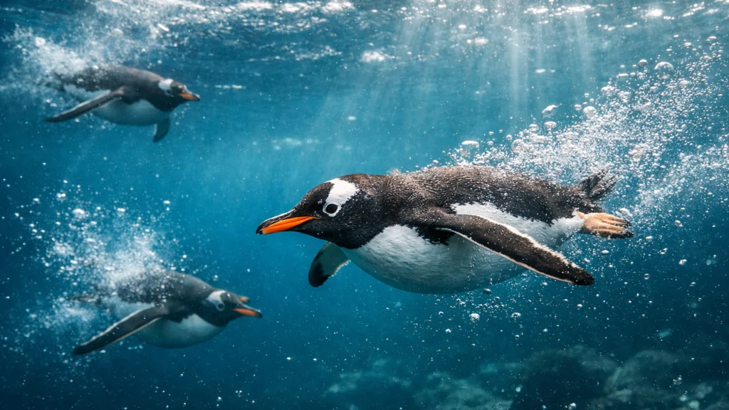 Pingvini pod vodom koriste krila kao peraje za snažno plivanje