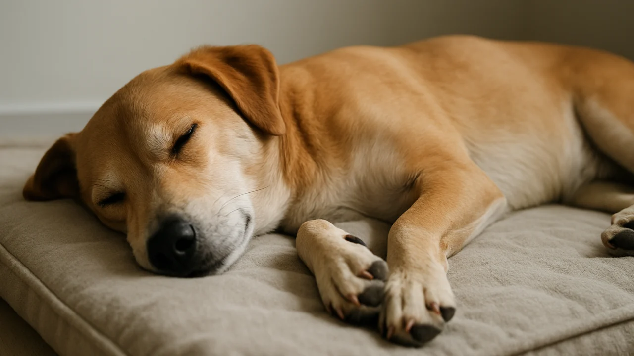 Pas u REM fazi sna s laganim trzajima šapa