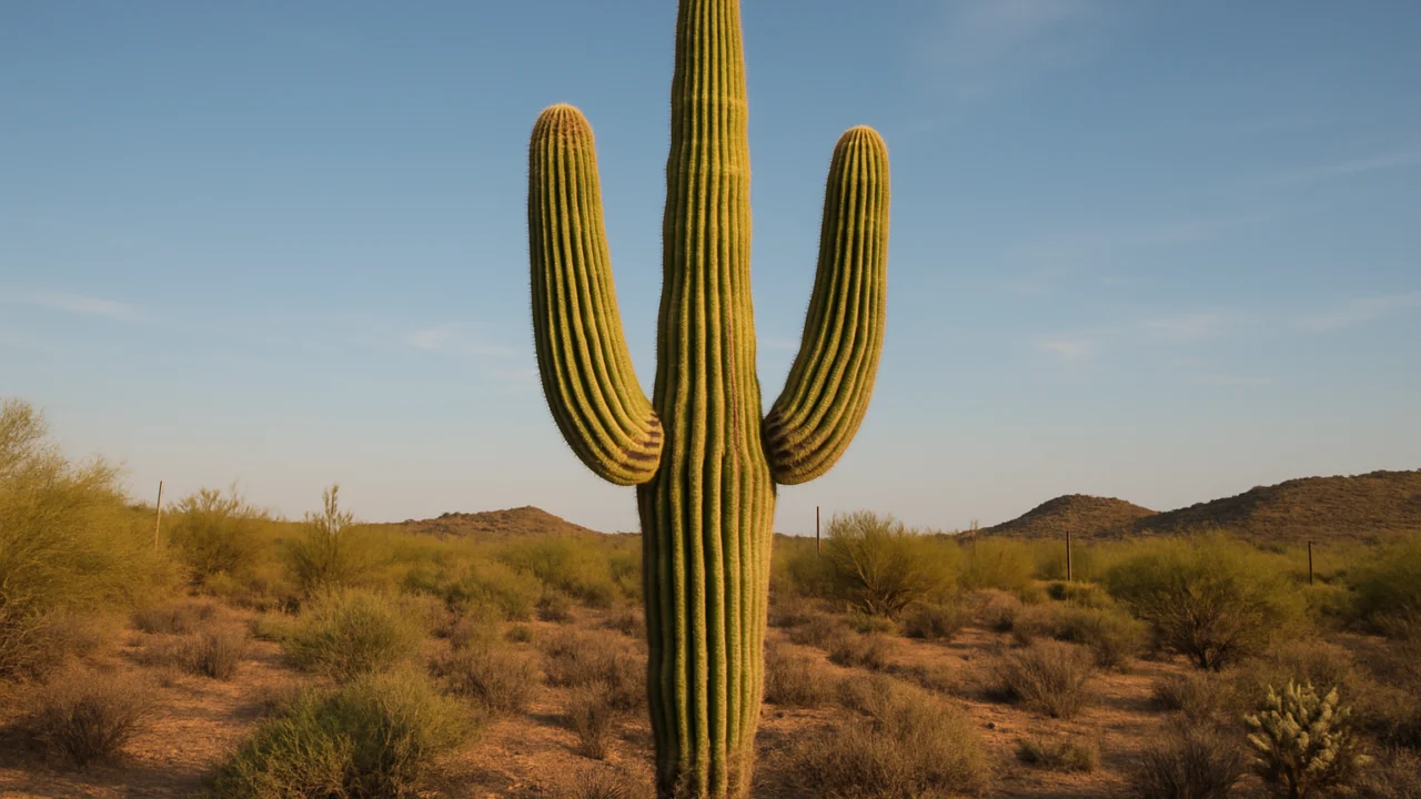Saguaro kaktus u pustinji Sonora koji skladišti vodu za preživljavanje