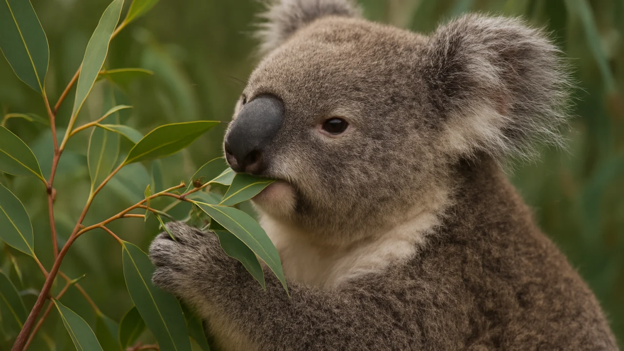 Koala se hrani listovima eukaliptusa koji utječu na njezin spor metabolizam