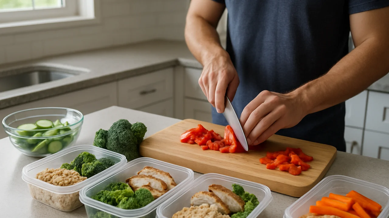 Priprema zdravih ručkova unaprijed u kućnoj kuhinji za posao