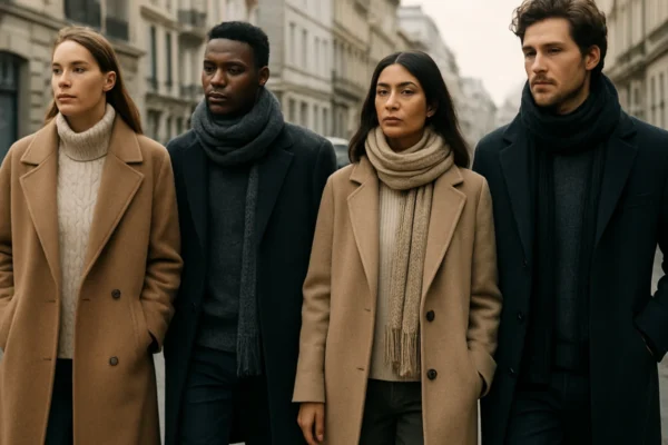 Zimska moda 2024 na europskim ulicama s modernim kaputima i slojevitim odjevnim kombinacijama