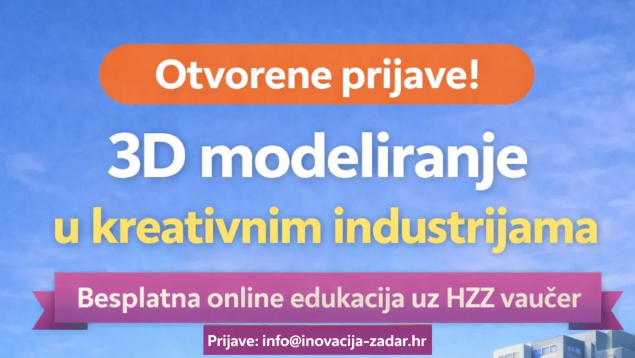 Edukacija 3D modeliranja u kreativnim industrijama Ustanove INOVAcija