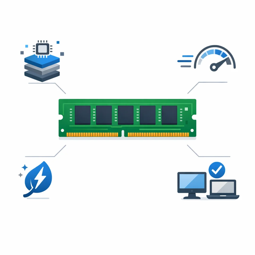 Crucial DDR5-4800 16GB – infografika specifikacija