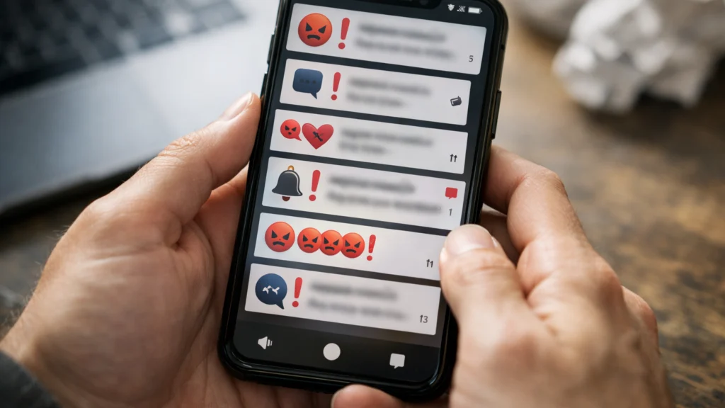Najčešći oblici cyberbullyinga poput poruka i komentara na društvenim mrežama