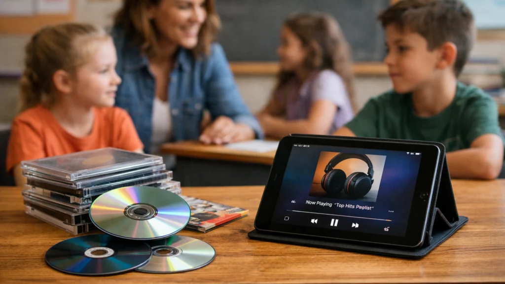 Usporedba digitalne glazbe i tradicionalnih nosača zvuka u obrazovanju djece