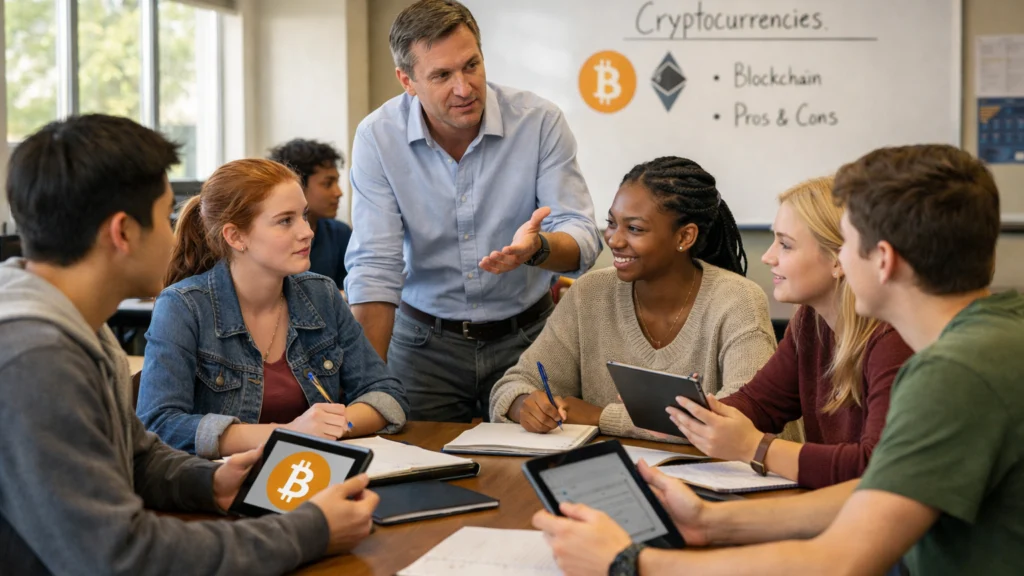 Uvod u kriptovalute za srednjoškolce u školskoj učionici