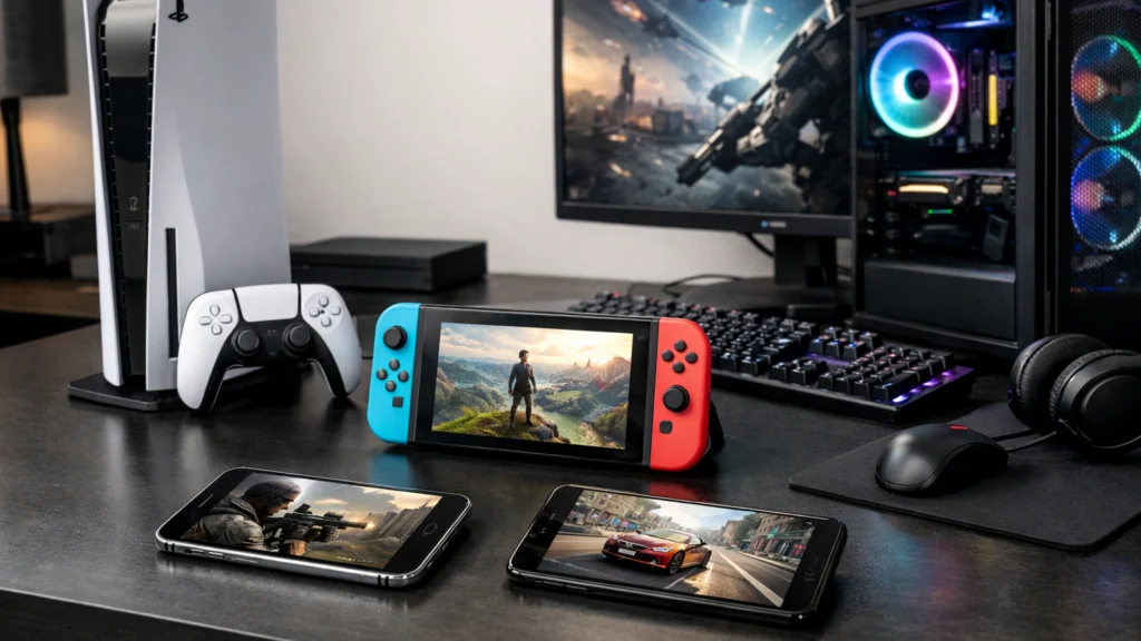 Različiti segmenti gaming industrije: mobilne, PC i konzolaške igre