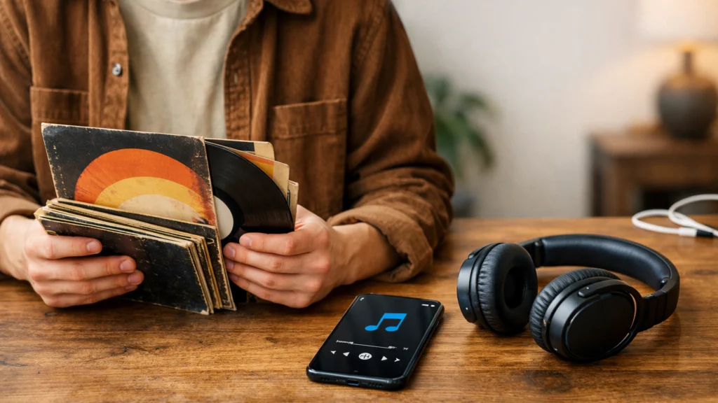 Usporedba tradicionalnog slušanja glazbe i modernog streaminga