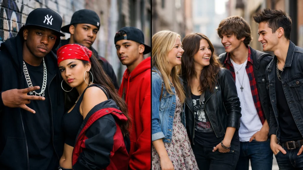 Usporedba hip hop subkulture s drugim adolescentskim stilovima