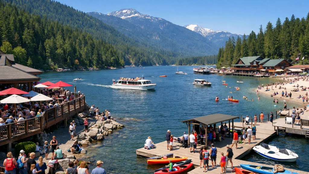 Turistički posjećeno jezero koje pokazuje važnost jezera u globalnom turizmu