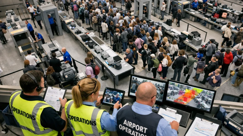 Analiza gužvi i uskih grla na sigurnosnim kontrolama aerodroma