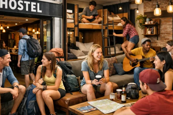 Moderni hostel za mlade putnike s društvenom atmosferom i zajedničkim prostorima