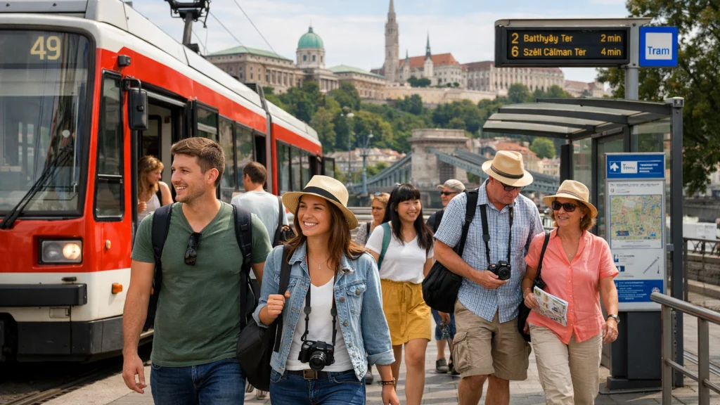 Turisti koriste javni prijevoz za dolazak do gradskih atrakcija