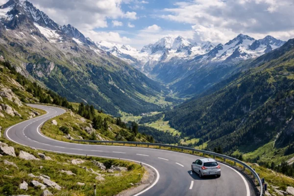Panoramski road trip kroz Alpe s planinskom cestom i alpskim vrhovima