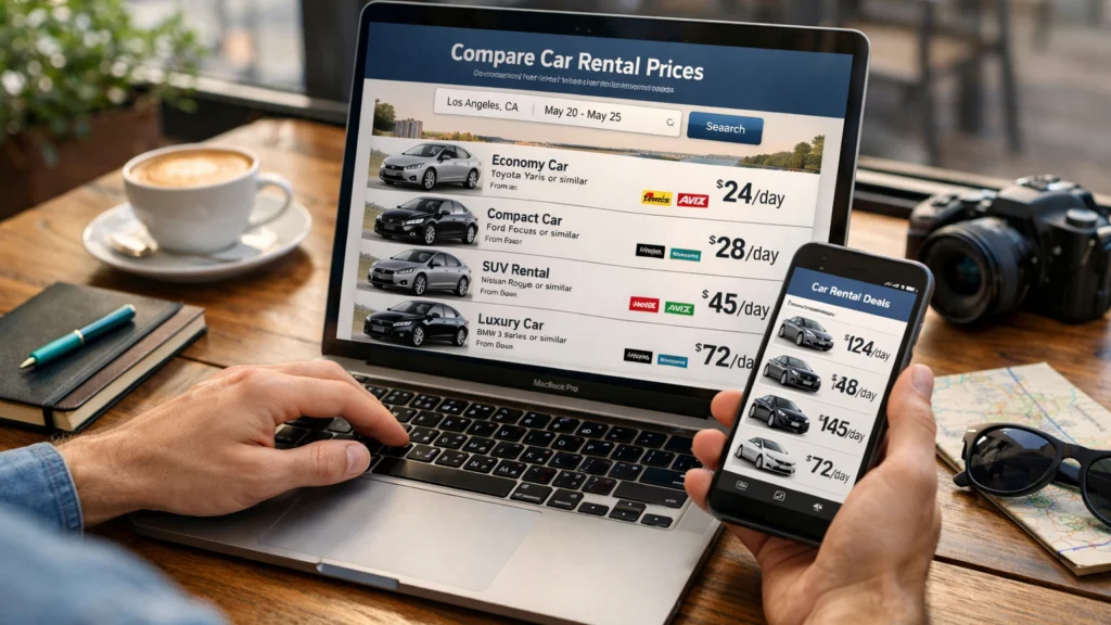 Usporedba cijena najma automobila pomoću online platformi
