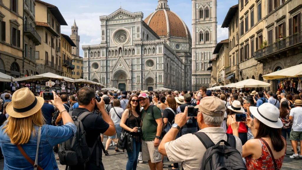 Prenapučeni povijesni centar grada kao primjer masovnog turizma