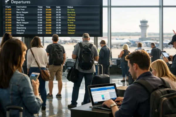 Putnici u zračnoj luci traže povoljne avionske karte uz fleksibilne datume