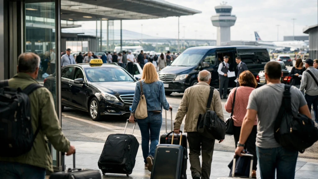 Gužva na aerodromu i različite opcije transfera za putnike