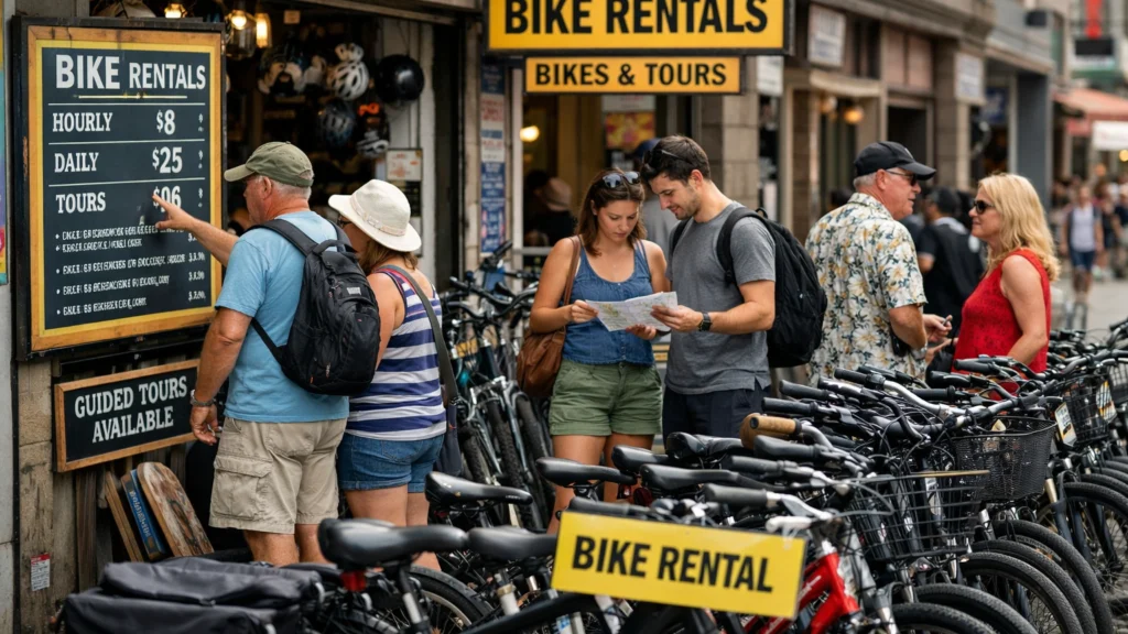 Najam bicikala u turističkom gradu s velikom potražnjom
