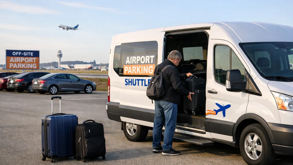 Privatni parking u blizini aerodroma s shuttle prijevozom