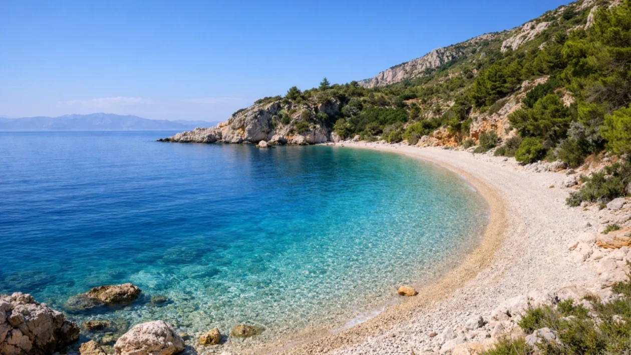 Skrivena plaža na hrvatskoj obali bez gužve, tirkizno more i netaknuta priroda