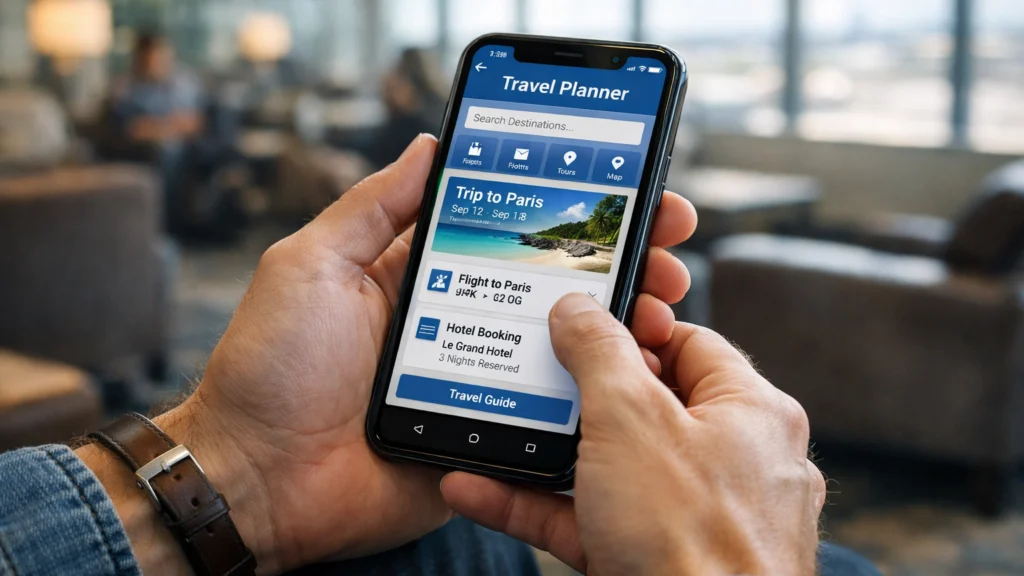 Korištenje mobilne aplikacije za planiranje putovanja