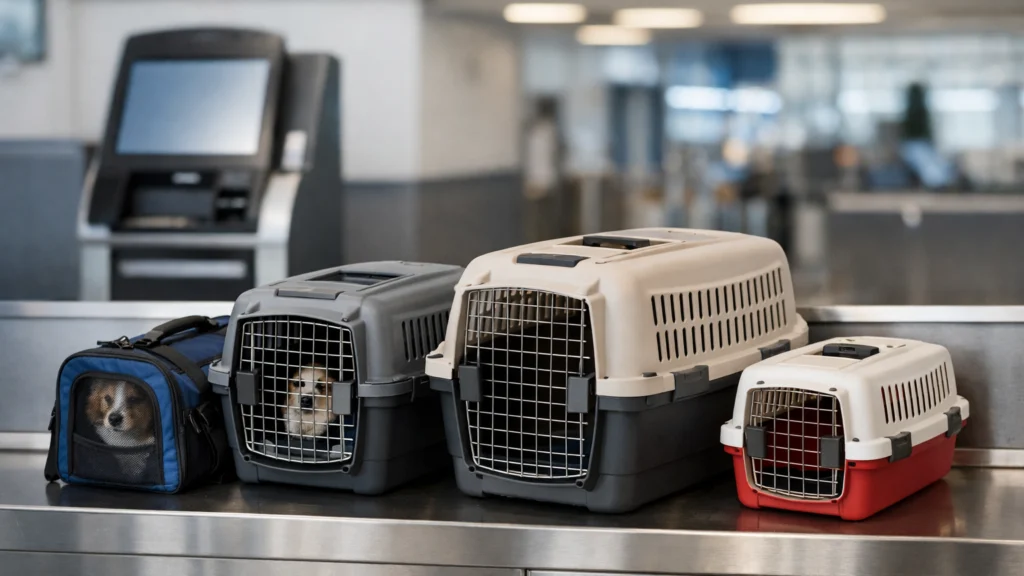 Standardizirani transportni boksovi za kućne ljubimce u avionu
