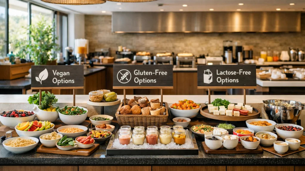 Hotelski buffet s ponudom veganske i bezglutenske prehrane