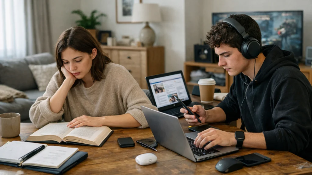 Usporedba jednofokusnog korištenja medija i medijske multitaskse