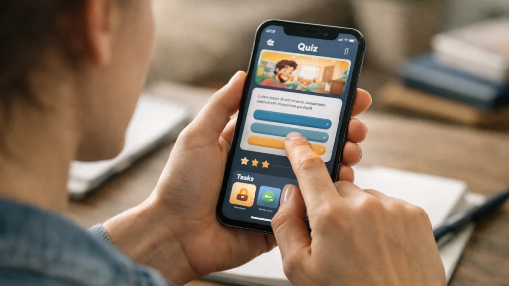Interaktivne značajke edukativnih mobilnih aplikacija poput kvizova