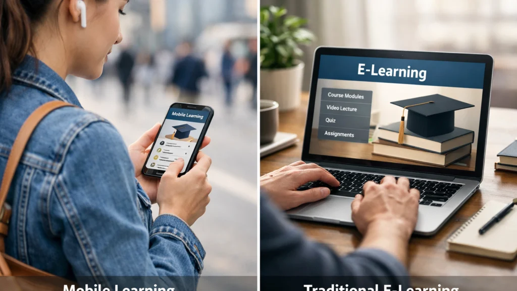 Usporedba mobilnih aplikacija i klasičnih e-learning platformi