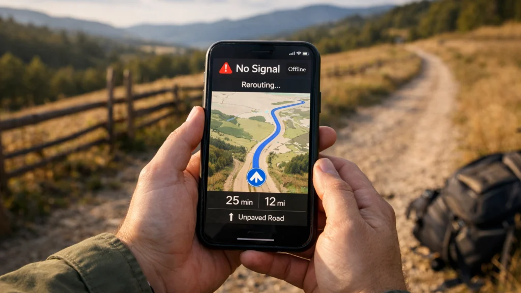 Offline navigacija u ruralnom području bez internetske veze