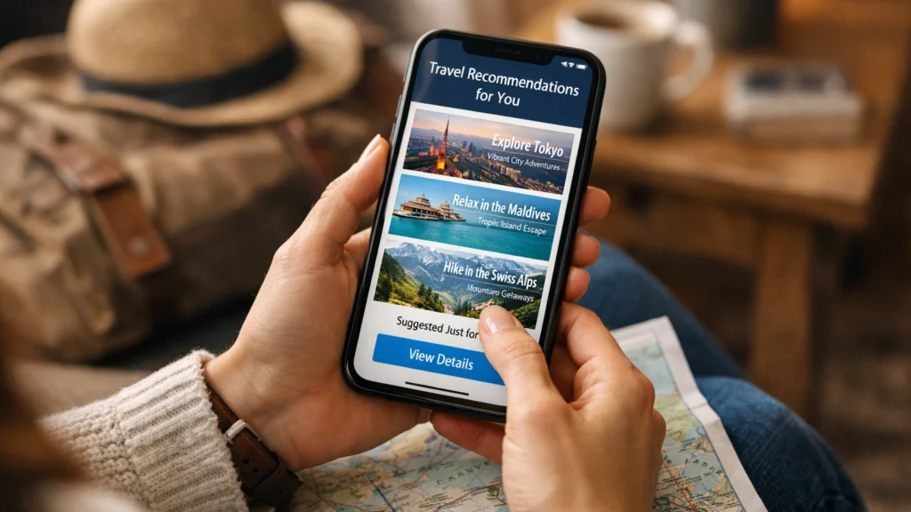 Personalizirane preporuke putovanja unutar mobilne aplikacije