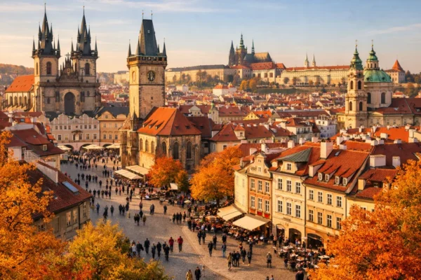 Najbolje europske destinacije za jesenski city break s pogledom na povijesni grad u jesen