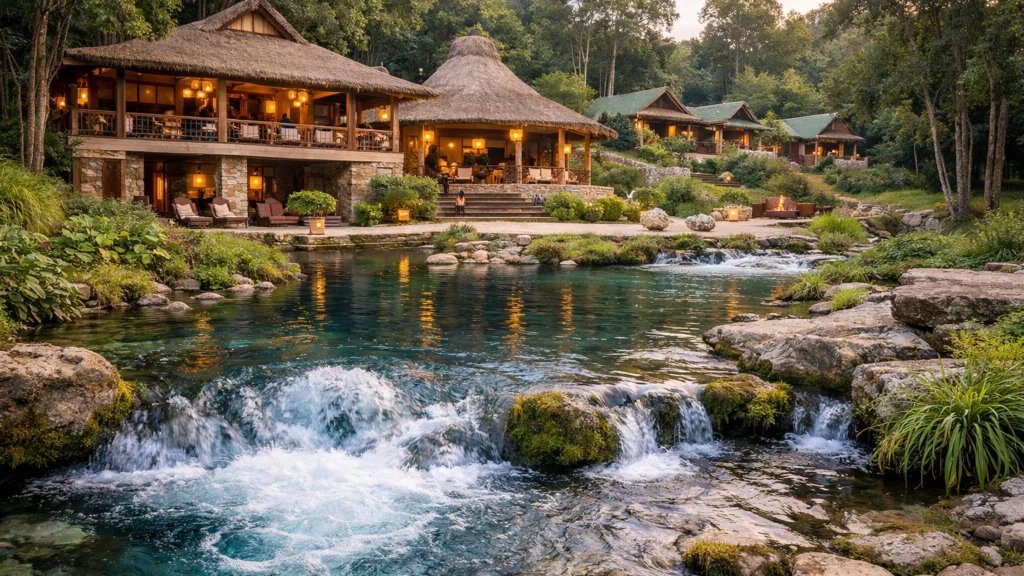 Hotel smješten u blizini prirodnog izvora vode kao turistička prednost