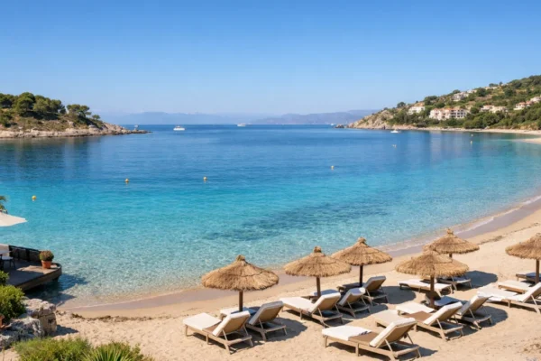 Panoramski pogled na mirnu mediteransku destinaciju za opuštajući odmor u 2024.