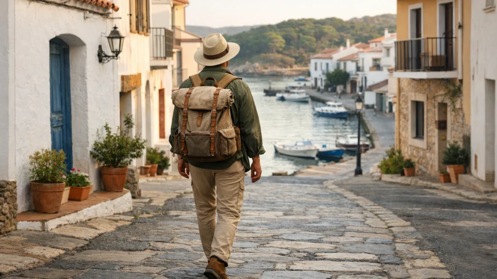 Slow travel u malom obalnom mjestu bez gužvi