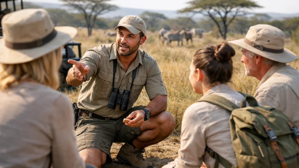 Edukacija turista o divljim životinjama tijekom safarija